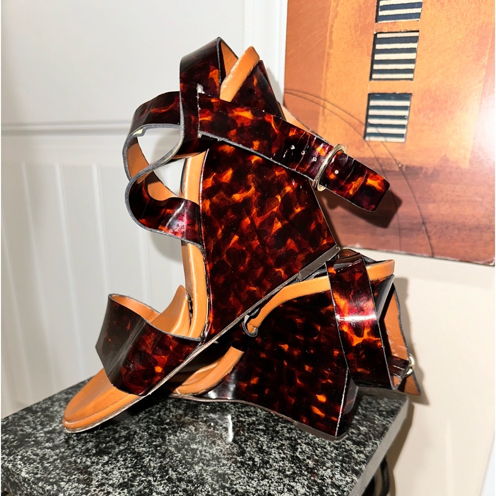 Diane Von Furstenberg Wilma Tortoise Wedge Heels